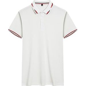 yk8fass Zomer effen kleur poloshirt cz-1154, Wit, M