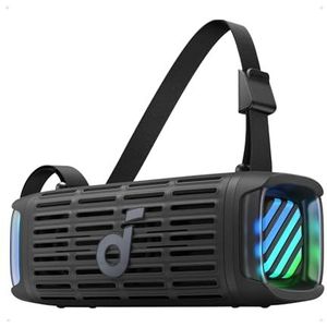 soundcore Boom 3i van Anker – Robuuste outdoorluidspreker, Bluetooth-luidspreker, waterdicht IP68, 50 W BassUp 2.0-geluid, Bluetooth 5.3, 16 uur speeltijd, lichtshow + TWS-stereo, kajakken, vissen