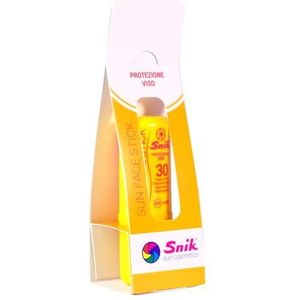 Snik Sun Face Stick Professionele zonnestick voor het gezicht, SPF 30 hoge UVA + UVB-bescherming, bergen, zomer- en wintersporten, snel in gebruik, praktisch, comfortabel, in de tas, altijd bij je