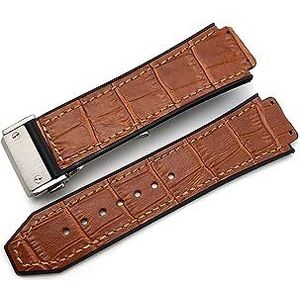 INSTR 20mm 22mm 25mm 28mm Koeienhuid Rubber Horlogeband Fit Voor Hublot big band Horloge Band sport Kalfsleer Armbanden (Color : 49, Size : 28mm)
