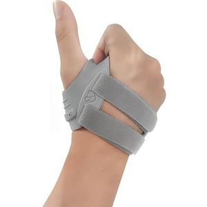 Spoor vingerbescherming sport duimbescherming metalen drager polsbandage verstelbare duimbandage duimspalk voor gebroken verstuikte artritis peesontsteking gezwollen vingers (L)