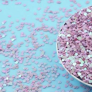 10g/20g/50g/ Nagelpailletten, massief hart voor nagelkunst, nageldecoratie, confetti, nagelkunst, hartpailletten, rood-paars, 3,0 mm, 20 g