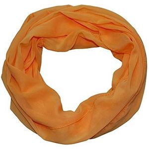 ACC Dames zijde loop sjaal licht effen kleur, curry