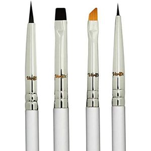 Eyeliner Brush Set Potlood Liquid - Gel Liner Gevleugelde Make-up Borstels Kleine Hoek Firm Hoek Vleugel Kit Zwarte Stempel Pen Stencils Dunne Platte Stencil Slijper Cat Eye Waterdicht Smudge Proof
