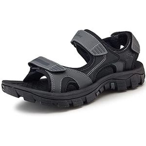 EKsma Sportsandalen voor heren, open teen, trailschoenen, outdoor, lichtgewicht, trailwandelen, vrijetijdssandalen, waterschoenen, Grijs, 39 EU