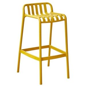 Barkruk Lichte Luxe Plastic Hoge Kleine Stoel Appartement Thuis Barstoel Designer Kinderstoel Eenvoudige Buiten Hoge Kruk Keukenbar Stoelen(Yellow)