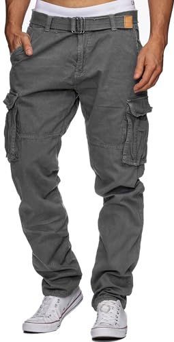 INDICODE JEANS Broek ' William '  donkergrijs