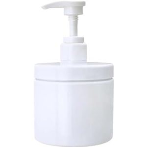 LCKJLJ 500ml doorzichtige fles vloeibare container zeepdispenser shampoo lotion douchegel schuim pomp flessen brede mond handen wassen fles (kleur: wit, maat: 4 stuks)