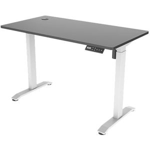 STABUREAUS Zit Sta Bureau Elektrisch Verstelbaar Met 4 geheugenstanden | Bureaublad 118 x 60 cm | Wit - Intens Zwart | Hoogte 72-117 cm