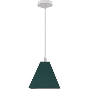 LANGDU Macaron-stijl kroonluchter kleur metalen lampenkap 1-pack moderne hanglamp in hoogte verstelbare hanglamp for keukeneiland eetkamer slaapkamer hal bar woonkamer (Color : Green)