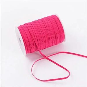 5/10 meter/lot 3 mm elastische band rubberen band naaien elastisch lint elastische spandex band trim naaien kledingstuk accessoires kant trim-roze rood-3 mm 5 yar