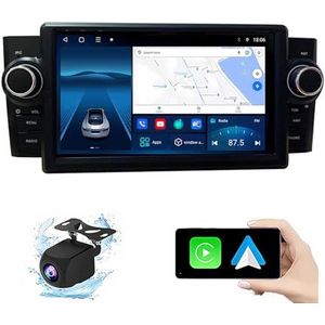 Android 13.0 2 Din Autoradio 7"" Touchscreen Auto Stereo Voor FlAT Grande Punto Linea 2007-2012 Met Draadloze Carplay Android Auto GPS Navigatie AHD Omgekeerd Beeld Stuurwielbediening(P5(4G+64G))