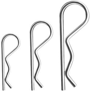 R-clips, 10-100 stuks M1-M4 M5 M6 M7 veer R-type splitpen borgclips golf R-vormige pinklem haar tractorpin for auto (maat: 10 stuks, kleur: M2x40)(M7x150,100pcs)