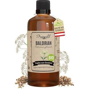 NIEUW! Auwald Valeriaan druppels BIO - Hoogwaardig extract, extract, essentie en tinctuur - 100% biologische landbouw, vrij van kunstmatige toevoegingen en kleurstoffen, gemaakt in Oostenrijk - 100 ml