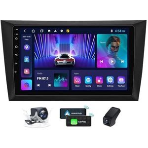 Android 14 Carplay Autoradio Geldt voor Volkswagen Golf 6 2008-2016 9,5 inch Scherm Radio Android Auto Bluetooth Handsfree 4G WiFi FM/RDS/DAB+ Radio Achteruitkijkcamera + DVR(M150CP)