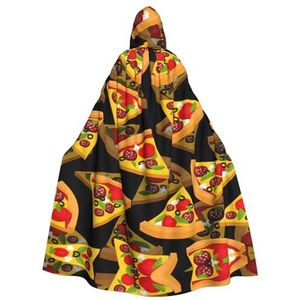 EdWal Pizza 3D print Unisex Hooded Mantel, Cosplay Heks Mantel, Volwassen Vampieren Cape, Carnaval Feestbenodigdheden