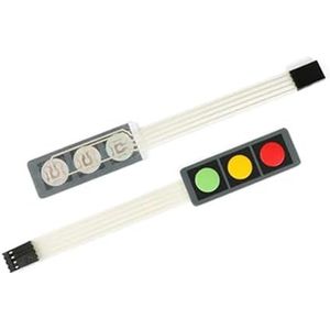 XNASU 1 STKS 1 2 3 4 Sleutel Knop Membraan Schakelaar Matrix Array Toetsenbord Toetsenbord Configuratiescherm Pad DIY Kit (kleur: 3 toetsen)
