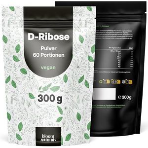 D-ribose poeder - 300 g - 60 porties, laboratoriumgetest - veganistisch & geproduceerd in Duitsland