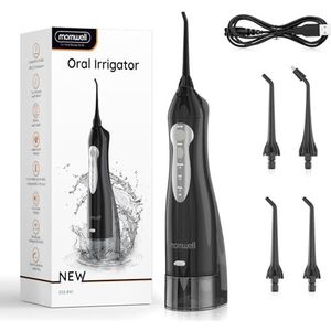 Waterflosser, draadloze geavanceerde waterflosser, tandenreiniger, USB-oplaadbare tandflosser, IPX7 waterdicht, 3 modi, 3 straalpunten voor het reinigen van tanden/beugels/tandbruggen