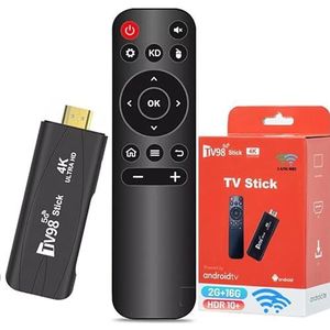 Android TV Stick 4K Mini Smart Tv box DDR4 2 GB RAM 16 GB Quad-Core 64bit Dual 2.4G/5G WiFi HDR10+ Ultra USB HD Smart TV STICK Box Streaming Media (16G)