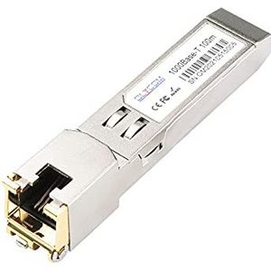 Koper SFP Mini GBIC RJ45 SFP 1,25G 1000BASE-T 100m compatibel met Cisco GLC-T/SFP-GE-T Ubiquiti UF-RJ45-1G D-Link Netgear en andere open apparaten (1000Base-T:100m)