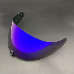 Motorhelm vizier lens, Helmvizier, R420-schild Vervangend helmvizier Hoge sterkte zonneklep Windschermlens Ca-SCO Moto-accessoires (zwart - alleen for gebruik overdag)(Revo Deep Blue-day Use Only)