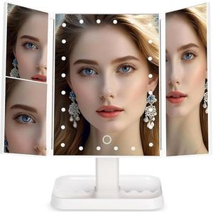 Jutyum Make-upspiegel met verlichting, 1x2x3x opvouwbare LED-spiegel