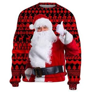 MYLLJBD Men'S Hoodies Lightweight Sweatshirt For Men O Collar Long Sleeve Christmas Print Pullover Top Sweatshirt Christmas Holiday Sweatshirt-b-m