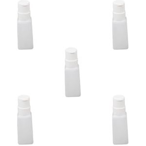 5 set Plastic Lege Nagellak Remover Pomp Dispenser Aceton Push Down Fles Vierkant, Wit