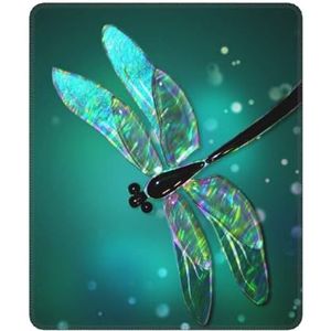 LAMAME Galaxy Animal Dragonfly Printed Gaming Mouse Pad 10x12 inch draagbare muismat - duurzaam en wasbaar