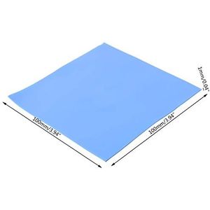 TTTLLNN Thermische Stootkussen 100x100mm Thermische Silicone Pad met Dikte van 1mm Niet-geleidende Heatsink Koelpad voor Laptop CPU GPU