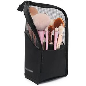 DieffematicHZB make-up tas 1 Pc Stand Cosmetic Bag for Women Clear Zipper Makeup Bag Travel Female Makeup Brush Holder Organizer Toiletry Bag (Color : Schwarz)