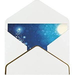 Blauwe Kerst Sneeuwvlok Elegante Parel Papier Wenskaart - Voor Individuen Vieren Speciale Gelegenheden, Kantoor Collega's, Families En Vrienden Uitwisselen Groeten