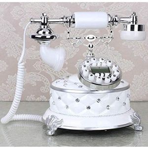 Telefoon Telefoon Mode Creatieve Antieke Thuiskantoor Slaapkamer Studie Woonkamer Telefoon Retro Vintage Telefoon Blauw Scherm (Wit)