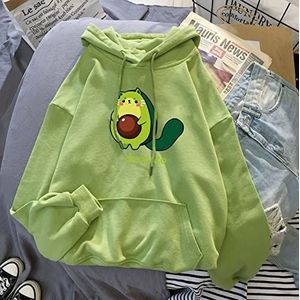 Leuke Avocado Grafische Vrouwelijke Hoodies Losse Vrouwen Kleding Met Lange Mouwen Gecontracteerde Stijl Pullover Sweatshirt Blackpink Hoodie Sweat Jacket Vrouwen Vrouwen Hoodie Kawaii Kleding Y2k Kleding