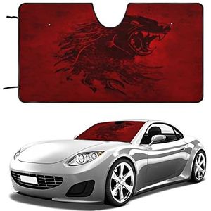 Monster Wolf Voorruit Zonnescherm voor Auto Opvouwbare Auto Zonneklep Shield Cover Auto Accessoires 51 ""x 28