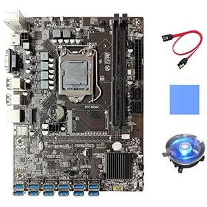 AMIUHOUN B250C BTC Mijnbouw Moederbord+Koelventilator+-kabel+Thermische Pad 12X PCIE naar USB3.0 GPU Slot LGA1151 Moederbord