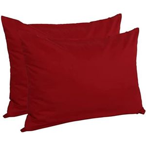 XYWHPGV Standaard kussenslopen met ritssluiting Kussenslopen Hoezen Beschermers, Egyptisch katoen 300 draadtelling, 2 stuks, rood standaard (20"" x 26"")(f4d8d 7abf0 35ad6 fae56 1ec96 02137