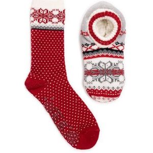 MUK LUKS Dames Sok Ballerina Set Herfst, Mdgry HTHR, One Size, Mdgry Hthr, one size