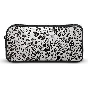 Sneeuw Luipaard Print Grappige Pen Case Potlood Hoge Capaciteit Pouch Briefpapier Tas Make-up Cosmetische Organizer voor Mannen Vrouwen, Stijl, 22*12*5cm, MHXYZHW