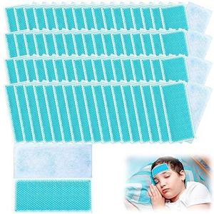 Koelaccupleisters, 50 stuks, koelaccu voor koorts en migraineproblemen, koelpleisters voor hoofdpijn, onmiddellijke koudecompressen voor volwassenen en baby's
