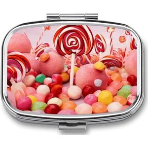 Sweet Candy Pill Box Pil Case Leuke Pil Organizer Pil Houder Geneeskunde Pil Organizer Pil Container Dagelijkse Pil Organizer Kleine Pillendoos Pil Case voor Portemonnee Pocket
