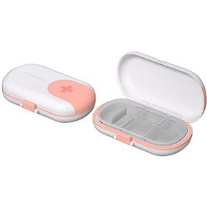4/6 Grids Pill Case | Large Portable Medication Organizer Dispenser | Blade Cutting Function, Home Travel Daily Medicine Box Adawd