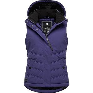 Ragwear Hesty Winterjas voor dames, warm, gewatteerd vest, waterdicht, met afneembare capuchon, XS-6XL, Lilac23, M