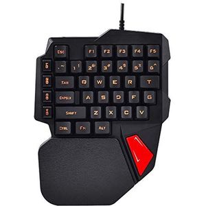 1 Pc Draagbaar Kleurrijk Backlight 38-Key Bedraad Single-Handed Keyboard