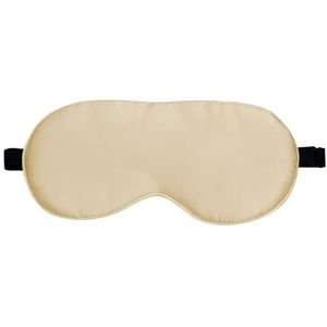 Zijden oogmasker natuurlijk 19 moerbei zijde slaap oogmasker slapen glad zacht oog slaap schaduw cover met elastische verstelbare riem blinddoek (kleur: goud met tas, maat: vrije maat)
