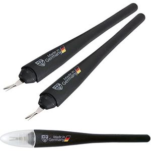 DREI SCHWERTER - Nagelriemmes nagelriemverwijderaar met V-lemmet (2 stuks) - merkkwaliteit - Made in Germany