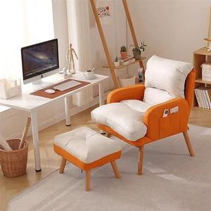 Living Room Chairs Luie bank Woonkamer Fauteuil Stoel Rugleuning Multi-Speed ​​Verstelbaar Zitten en Liggen Modern Eenvoudig Comfortabel Computerstoel for Woonkamer Slaapkamer Leeskamer Balkon Slaapka