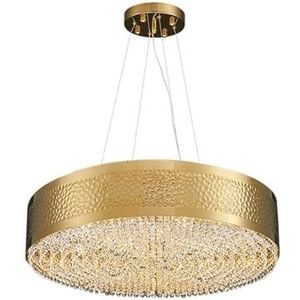 Kroonluchter Hanglamp Kristallen Kroonluchter Moderne Luxe Gouden Roestvrijstalen Ronde Hanglamp Voor Woonkamer Eettafel Slaapkamer Thuis Plafondlamp(7 3/8)