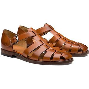 SUICRA herensandalen Mannen Sandalen Summer Leather Fashion Trend Slipper mannen Non-slip Casual Protect Mannen Schoenen van de Zomer Plus Size (Color : Brown, Size : 48)